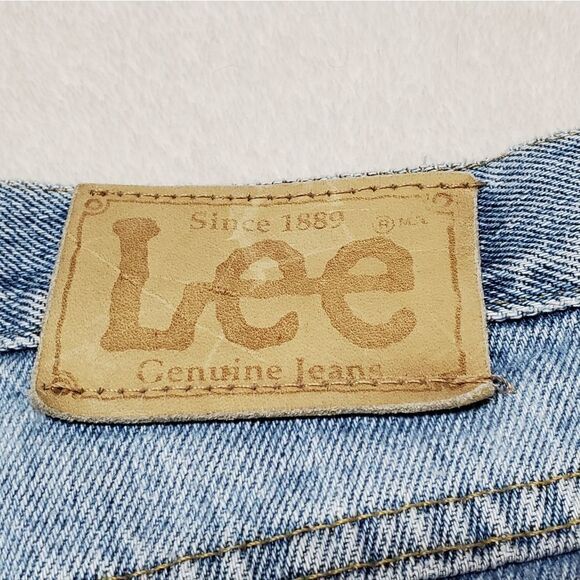 𝅺VINTAGE 1970s-80s Lee Light Distressed Stone Wash High Rise Jeans 30 - Picture 14 of 14